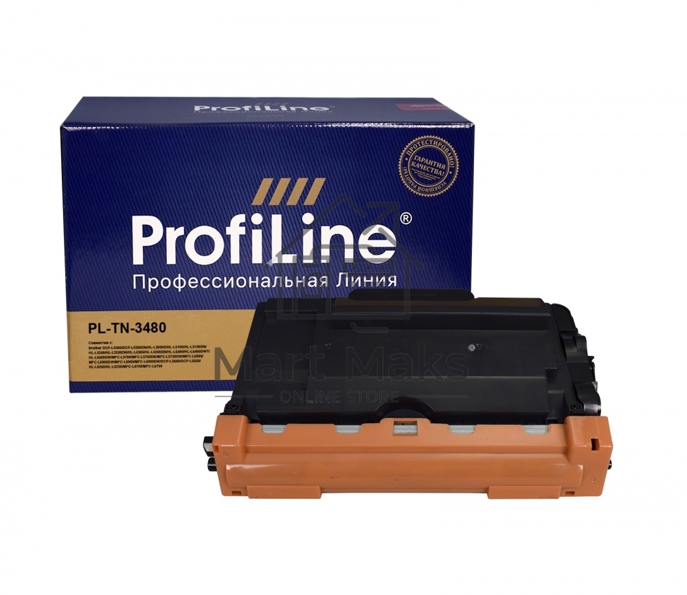 Картридж ProfiLine PL-TN-3480 для принтеров Brother HL-L5000D/5100DN/5200DW/6300DW/6400DW/6400DWT/DCP-L5500DN/6600DW/MFC-L5700DN/5750DW/6800DW/6900DW 8000 копий