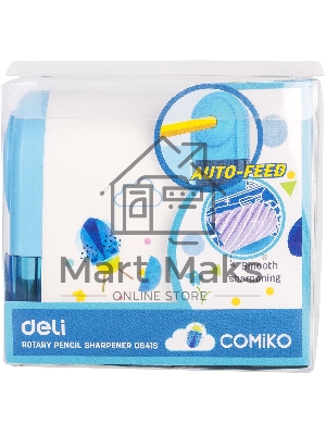 Точилка для карандашей механическая Deli E0641S, 1 отверстие, пластик, ассорти