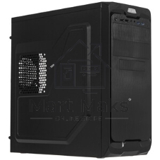 Компьютерный корпус Miditower ExeGate UN-604 Black, ATX, (UN400, 120мм) 2хUSB+2хUSB 3.0, Audio
