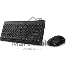 Комплект клавиатура+мышь Genius Luxemate Q8000 беспроводной, USB, 1600 DPI, чёрный