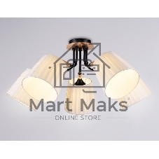 Светильник Ambrella light TR4733/5 BK/LWD черный/светлое дерево E27/5 max 40W D610*270