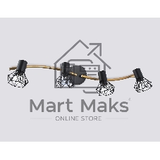Светильник Ambrella light TR8658/4 BK/GD черный/золото E14/4 max 60W 750*100*185