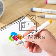 Набор маркеров для скетчинга Deli EC187-60 ColoRun 11 мм, 150 мм, трехгранный корпус, двойной пишущий наконечник, 1-5 мм, 60 цветов, ассорти, пластиковая коробка (60 шт.)