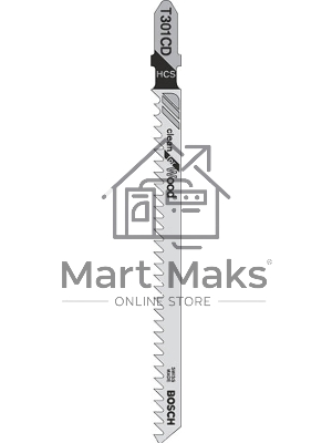 Пилка для лобзика Bosch 2608637590 5 ЛОБЗИКОВЫХ ПИЛОК T 301 CD, HCS