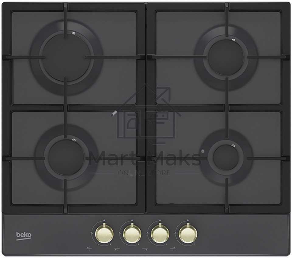 Встраиваемая газовая варочная поверхность Beko HIAG 64225 SAR, Антрацит