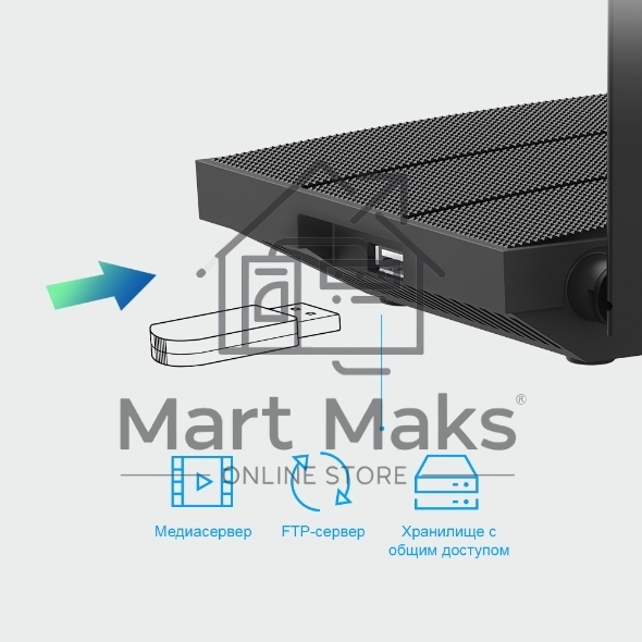 Роутер беспроводной TP-Link Archer C6U AC1200 10/100/1000BASE-TX/4G ready черный