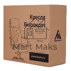 Кресло руководителя Бюрократ T-9927WALNUT-LOW/BL черный, кожа, низкая спинка, крестовина дерево