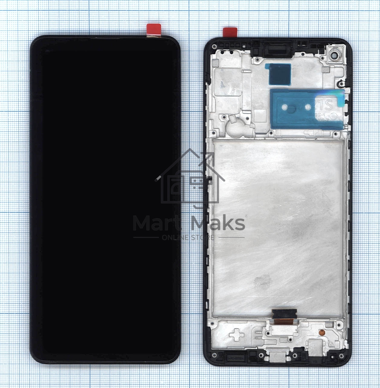 Дисплей для Samsung Galaxy A21S SM-A217F TFT черный с рамкой