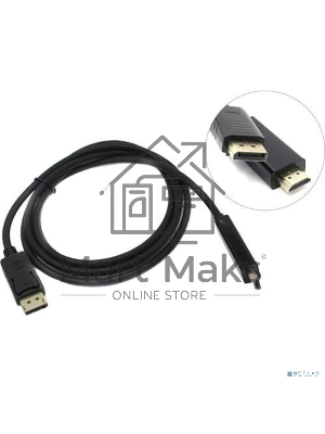 Кабель ExeGate EX284915RUS DisplayPort-HDMI ExeGate EX-CC-DP-HDMI-1.8 (20M/19M, 1,8м, экран)