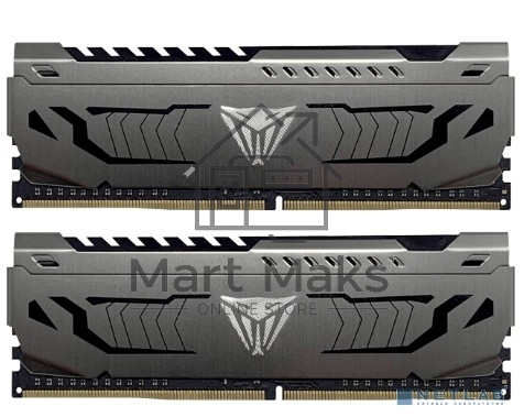 Оперативная память Patriot Viper Steel, DDR4, 8GB (2x4GB), 3200MHz, CL16, DIMM, с радиатором, черный