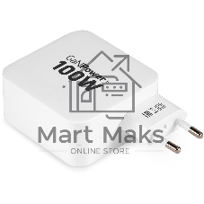 Сетевое зарядное устройство Digma Pro DPW10B 100W 5A (PD+QC) 2хUSB-C/USB-A универсальное белый (DPW1B0G012WH)