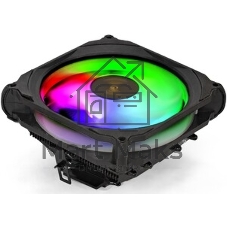 Кулер для процессора ExeGate Dark Magic EE400XL-PWM.RGb черный, 120 мм, алюминий, 2000 об/мин, 24 дБ, 4 pin, 125 Вт, 67 мм