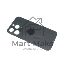 Задняя крышка (стекло) для iPhone 14 Pro (A2891) в сборе со стеклом камеры (узкий вырез) черная
