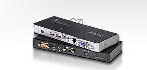 Переключатель ATEN CE770-(AT-G) Удлинитель, SVGA+KBD&MOUSE USB+AUDIO+RS232, 300 метр., 1xUTP Cat5e, SPHD15+HD-DB15+2xUSB A-тип+ 2xMINI JACK+DB9, Female, с KVM-шнуром USB 1.8м., Б.П. 220> 5.3V