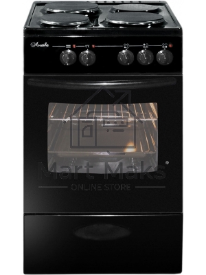 Плита электрическая Лысьва ЭП 301 МС черный, конфорок 3 электрических, духовка 57 л, 50 см x 85 см x 60 см (без крышки)