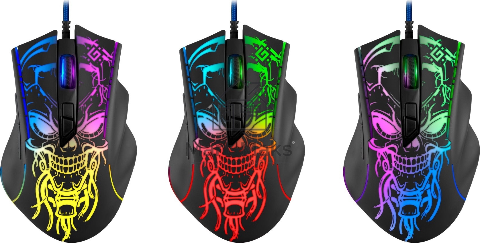 Мышь проводная Defender Bulletstorm GM-928 черный, 7200 dpi, USB, кнопки - 7