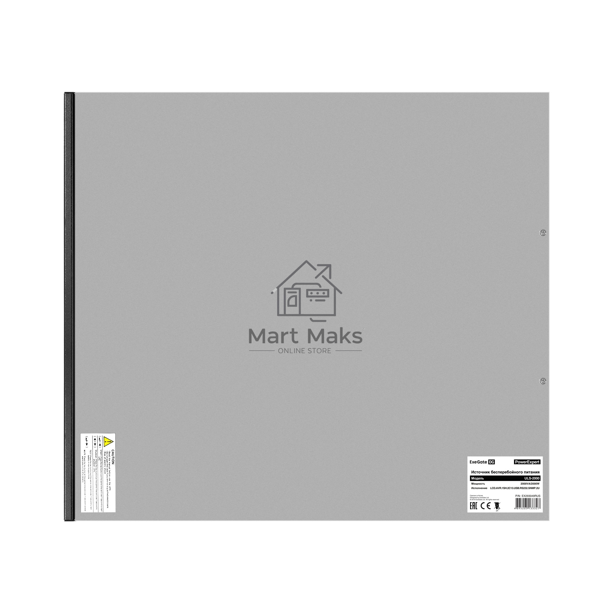 Источник бесперебойного питания On-line ExeGate PowerExpert ULS-2000.LCD.AVR.1SH.2C13.USB.RS232.SNMP.2U <2000VA/2000W, On-Line, PF=1, LCD, 1*Schuko+2*C13, RS232, USB, SNMP-slot, Rackmount 2U/Tower, металлический корпус, Black>