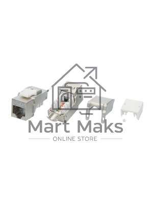 Вставка Keystone Jack RJ-45 (8P8C) Hyperline KJ9-8P8C-C5e-90-SH-F-WH, категория 5e, экранированная Вставка Keystone Jack RJ-45 (8P8C) Hyperline KJ9-8P8C-C5e-90-SH-F-WH, категория 5e, экранированная