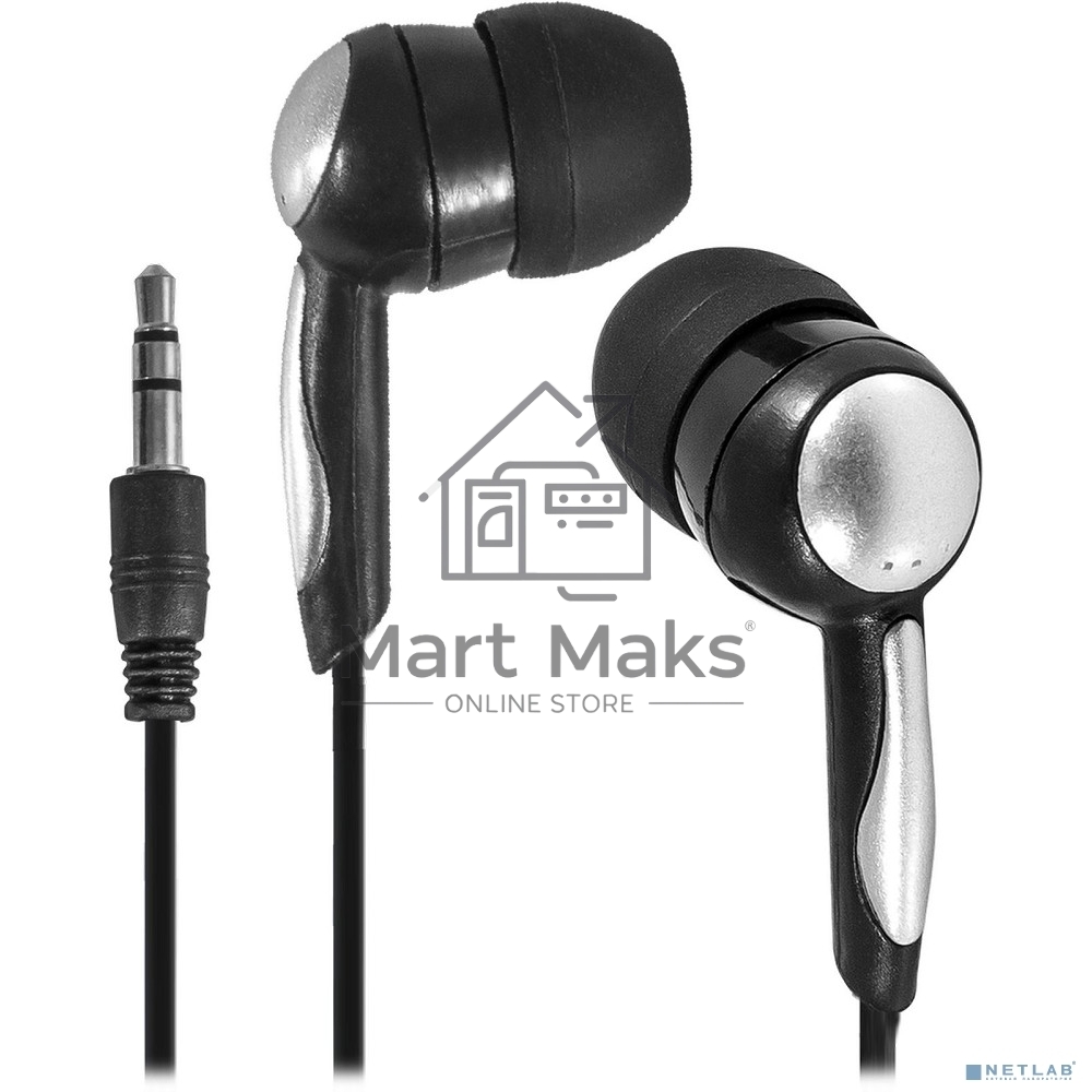 Наушники вкладыши Defender Basic-603 черный 3.5 mm jack 1 1м.