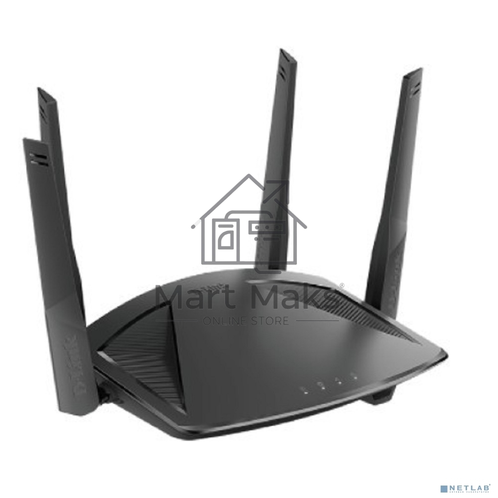 Маршрутизатор D-Link DIR-X1860/RU/R1A Wi-Fi 6 AX1800, 1000Base-T WAN, 3x1000Base-T LAN