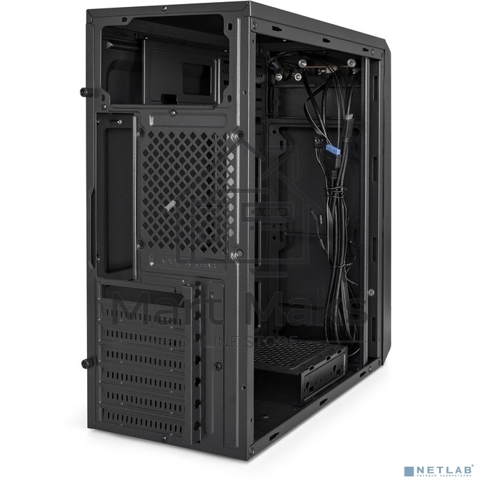 Компьютерный корпус Miditower ExeGate XP-332UC-XP600 (ATX, XP600 с вент. 12см, 2*USB3.0+1*TypeC, аудио, черный)