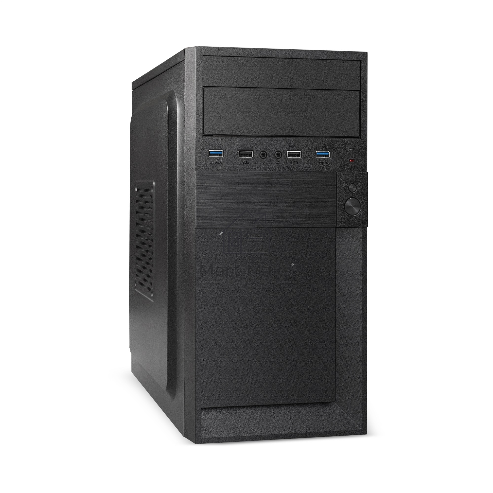 Компьютерный корпус Minitower ExeGate EX291147RUS BAA-105U2-01-AAA450 (mATX, БП AAA450 с вент. 8см, 2*USB+2*USB3.0, аудио, черный)