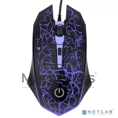 Мышь оптическая Perfeo GRID, 4 кн, USB, черный, GAME DESIGN, 7 цв. подсветка, 800-1600 DPI  PF_A4800