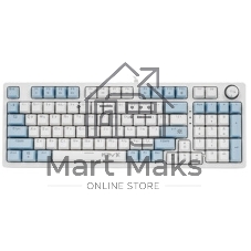 Клавиатура проводная Defender Hawk GK-418, USB, белый/голубой