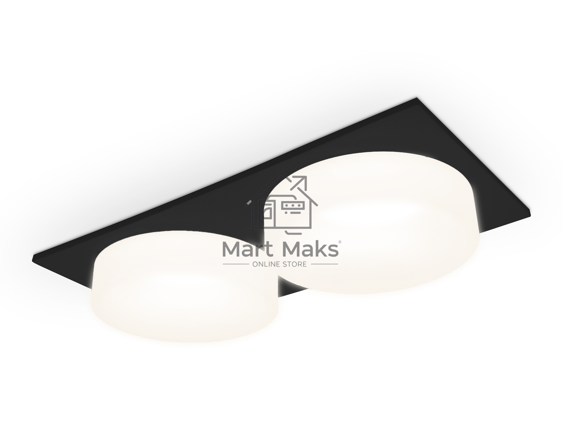 Светильник Ambrella light TN1319/2 SBK/FR черный песок/белый матовый GU5.3 182*92*45
