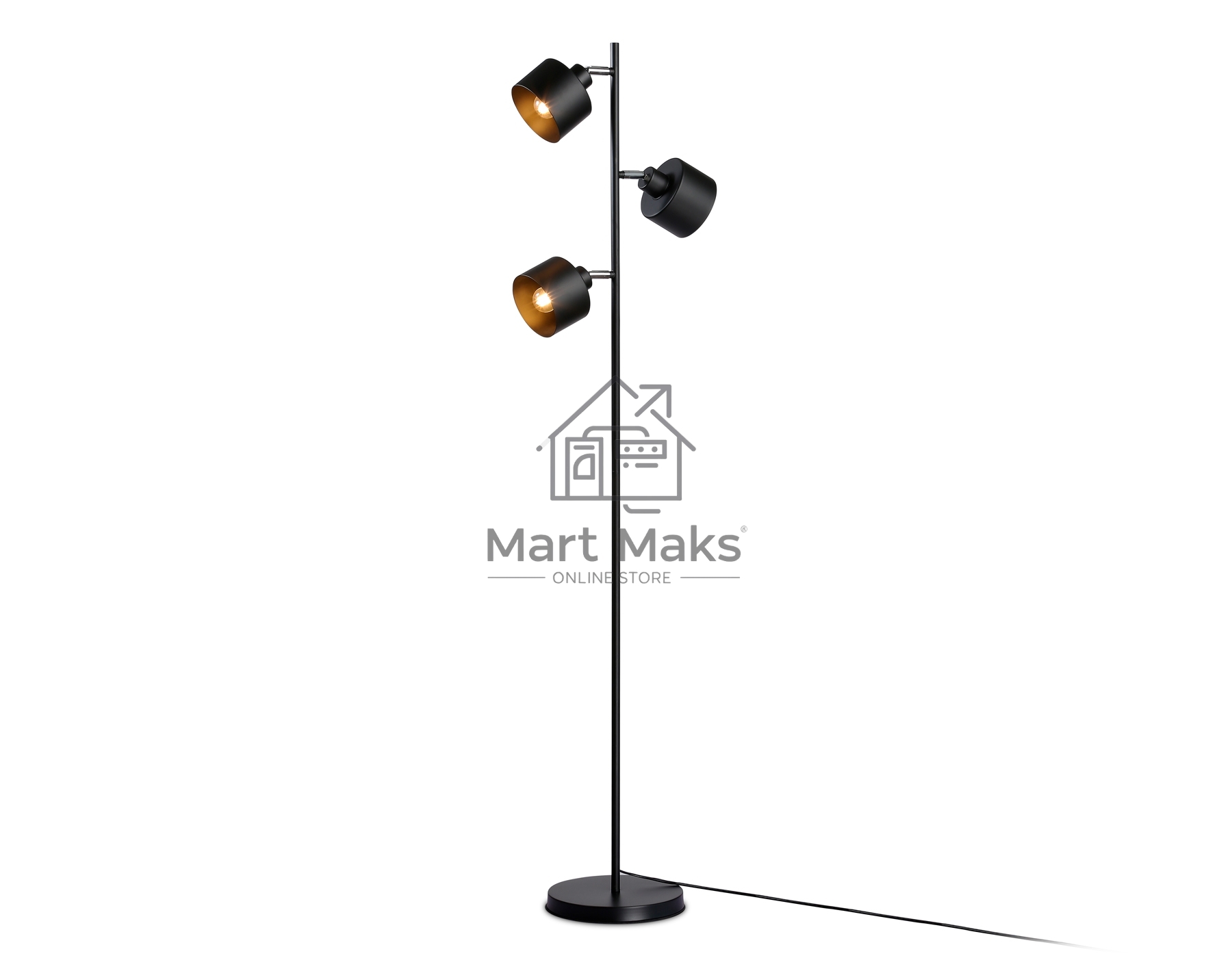 Светильник Ambrella light TR8155/3 BK черный E27*3 max 40W D370*1530