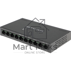 Коммутатор Mercusys MS110CMP, 8×100 Мбит/с PoE + 2×1 Гбит/с, неуправляемый