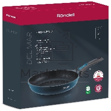 Сковорода Rondell Del mar RDA-1847 круглая 24 см, покрытие: Xylan Plus ручка съемная (без крышки) синий