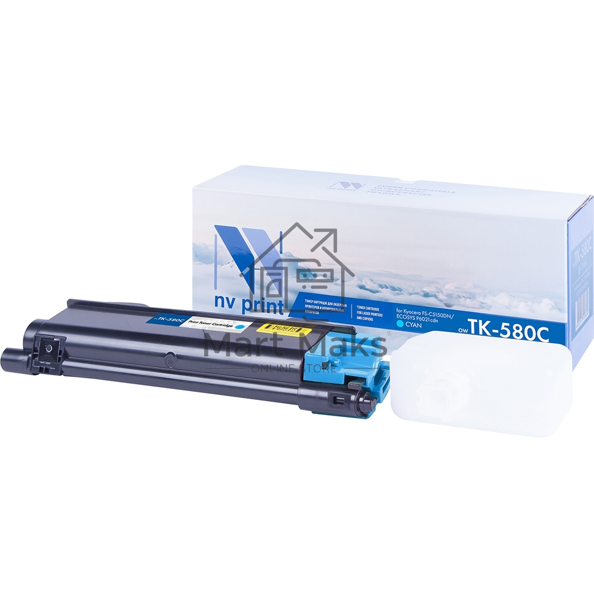 Картридж NVPrint Kyocera синий FS C5150DN TK-580C