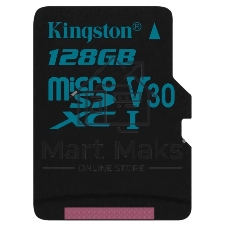 Флеш карта microSDHC 128Gb microSDXC Kingston SDCS2/128Gb Class10 UHS-I Canvas Select up to 100Mb/s с адапт.