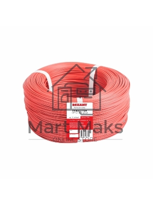 Провод ПГВА Rexant 1х0.75 мм², Cu, красный, бухта 200 м