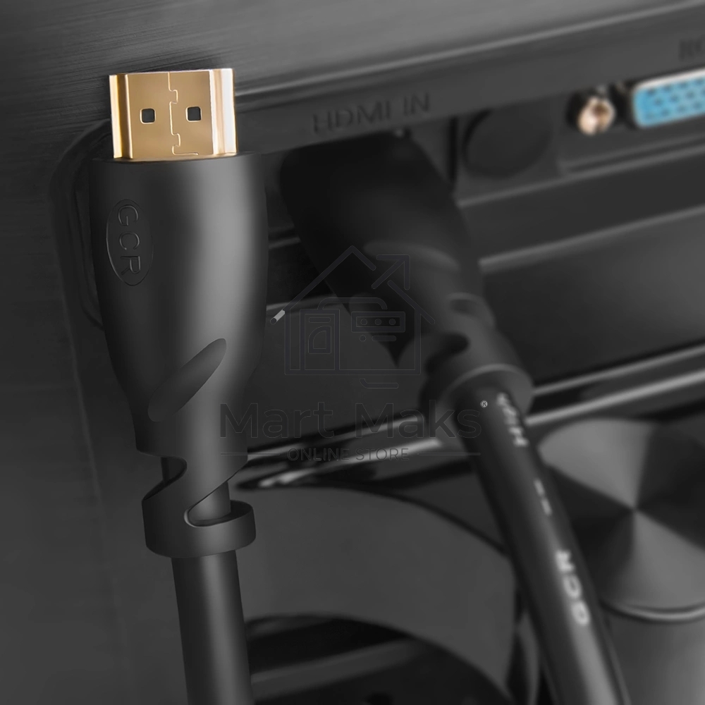 Кабель Greenconnect Premium 2.0m HDMI v2.0 HDR Ultra HD 4K60 Hz/ 5K30Hz, 3D, Ethernet 18.0 Гбит/с, OD8.0mm, 28/26 AWG, черный, GCR-50542