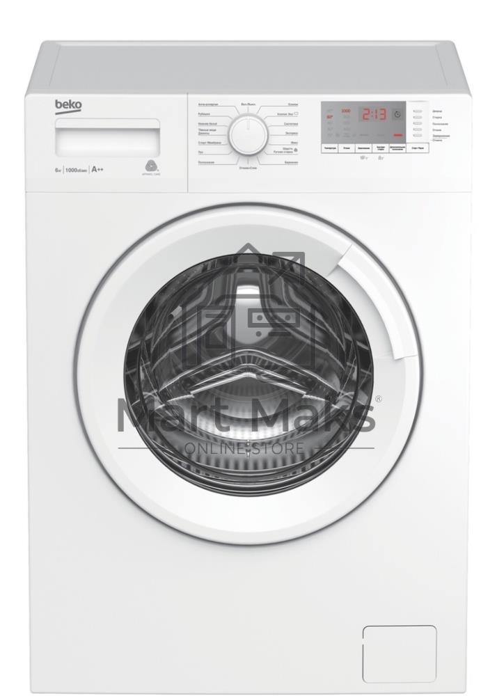 Стиральная машина Beko WRE6512BWW белый, загрузка фронтальная 6 кг, 1000 об/мин., класс: А