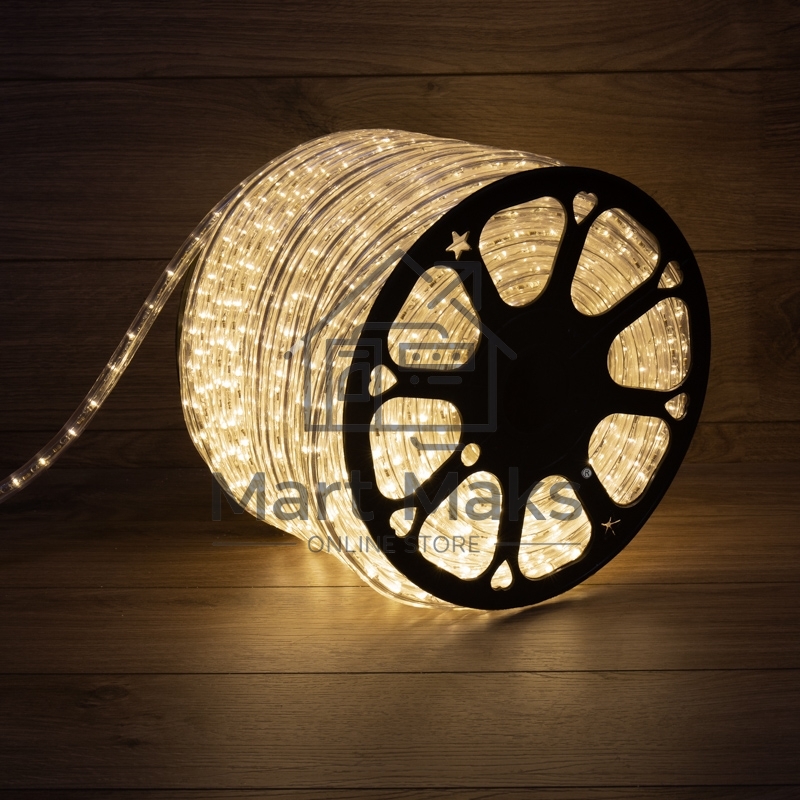 Дюралайт LED, постоянное свечение (2W) – теплый белый, 36 LED/м, бухта 100 м