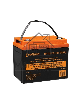 Аккумуляторная батарея ExeGate EX282984RUS HR 12-75 (12V 75Ah, под болт М6)