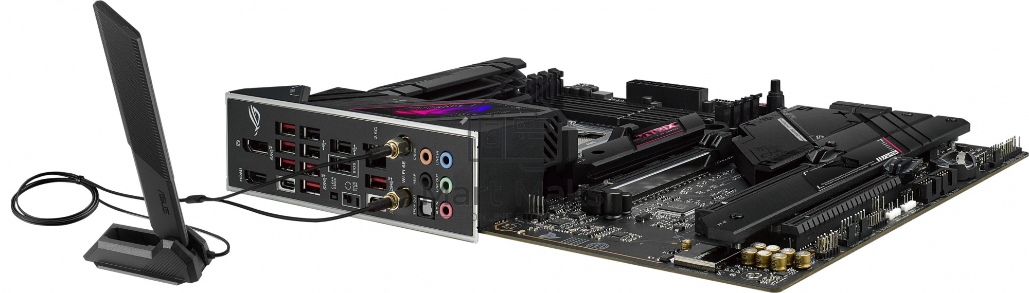 Материнская плата ASUS ROG STRIX B650E-E GAMING WIFI, AM5, AMD B650, 4xDDR5, 4xSATA, 4xM.2, 1xPCI-E 4.0 x4, 1xPCI-E 5.0 x8, 1xPCI-E 5.0 x16, 1xDP, 1xHDMI, 1x 2.5Gb LAN, 4xUSB-A 3.2 Gen 2, 6xUSB-A 3.2 Gen 2, 1xUSB-C 3.2 Gen 2, 1xUSB-C 3.2 Gen 2x2, 5x3.5 мм