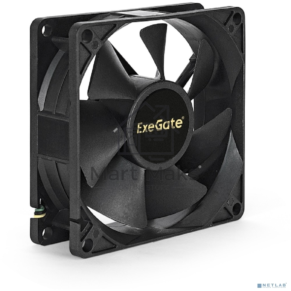 Вентилятор для корпуса ExeGate EX08025S3P черный, 80 мм, 2200 об/мин, 22.5 дБ, 3 pin