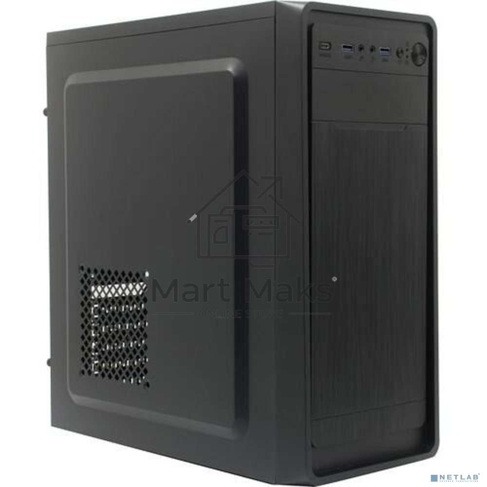 Компьютерный корпус Miditower ExeGate XP-332UC-XP450 (ATX, XP450 с вент. 12см, 2*USB3.0+1*TypeC, аудио, черный)