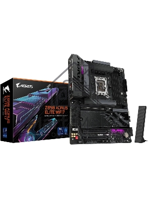 Материнская плата Gigabyte Z890 AORUS ELITE, LGA 1851, Intel Z890, 4xDDR5, 4xSATA, 4xM.2, 1xPCI-E 5.0 x16, 2xPCI-E 4.0 x4, 1xDP, 1xUSB-C (видео), 1x 2.5Gb LAN, 4xUSB-A 2.0, 3xUSB-A 3.2 Gen 1, 2xUSB-A 3.2 Gen 2, 1xThunderbolt 4, 2x3.5 мм, TOSLINK (S/PDIF),
