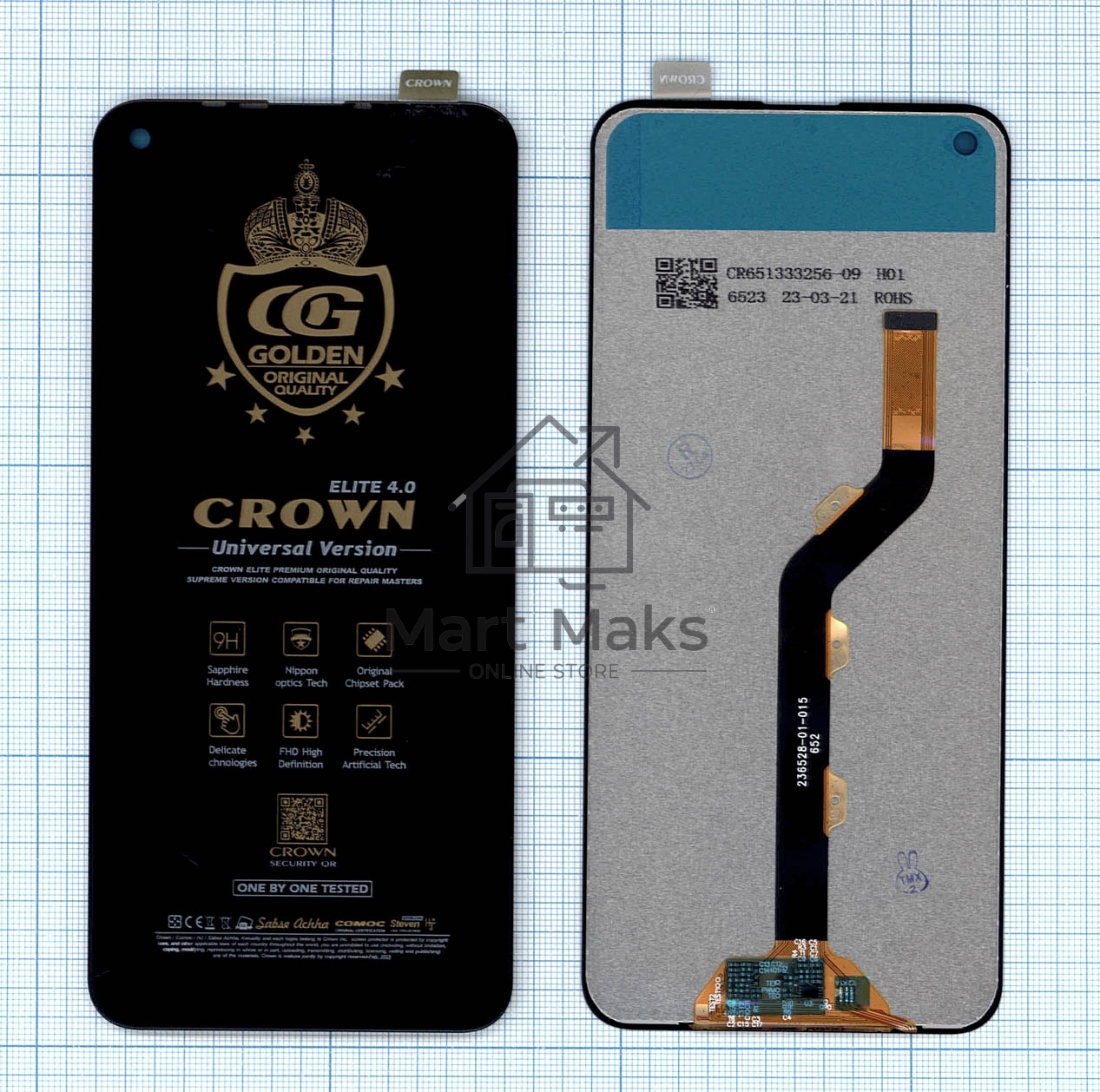 Дисплей для Tecno Camon 15 черный