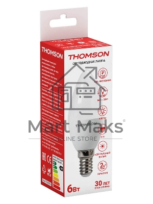 Лампа светодиодная Hiper THOMSON LED CANDLE 6W 500Lm E14 4000K TH-B2014