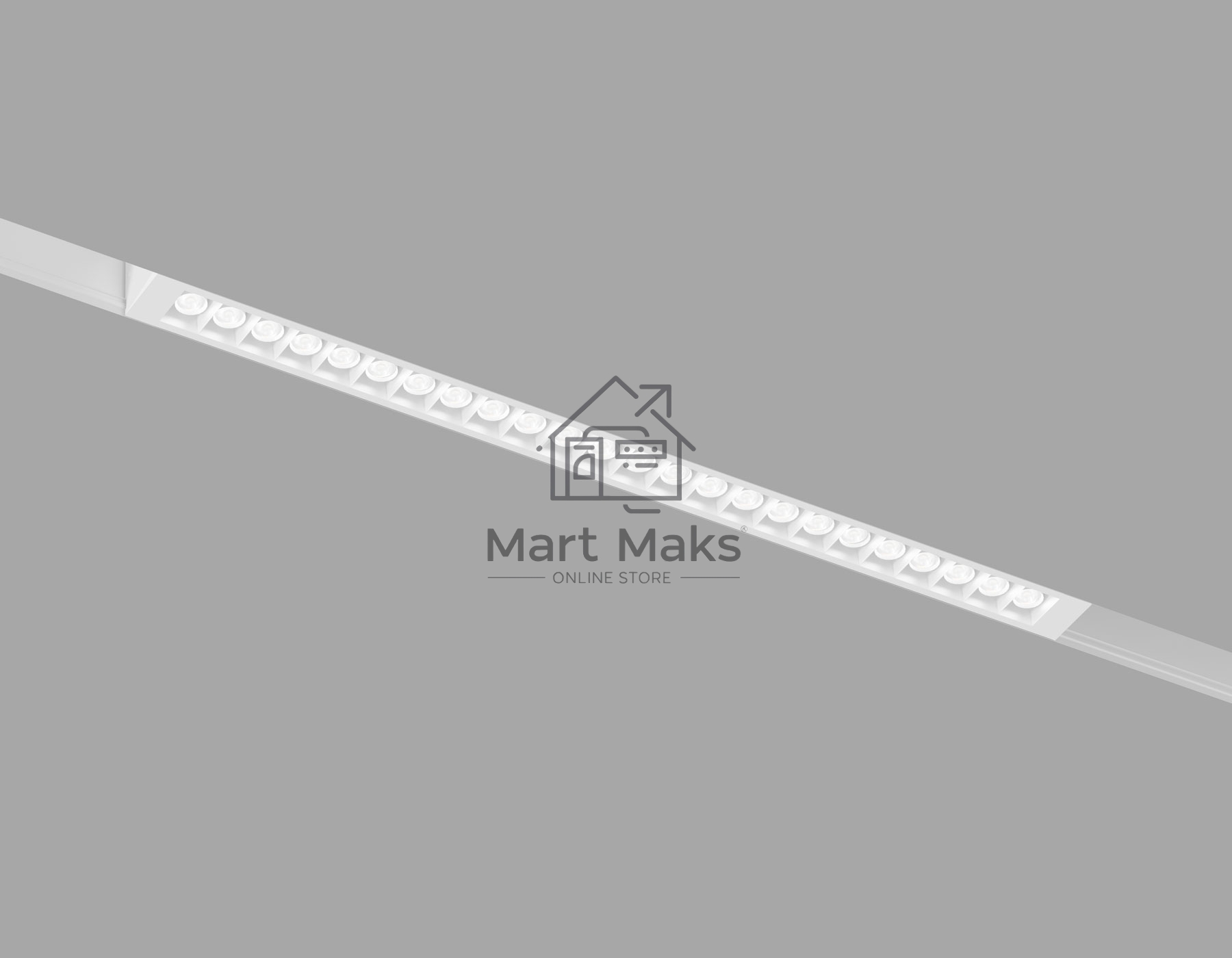 Трековый линейный светильник Ambrella light GL8080 WH белый IP20 18W 3000-6000K 220V 24° 410*25*41