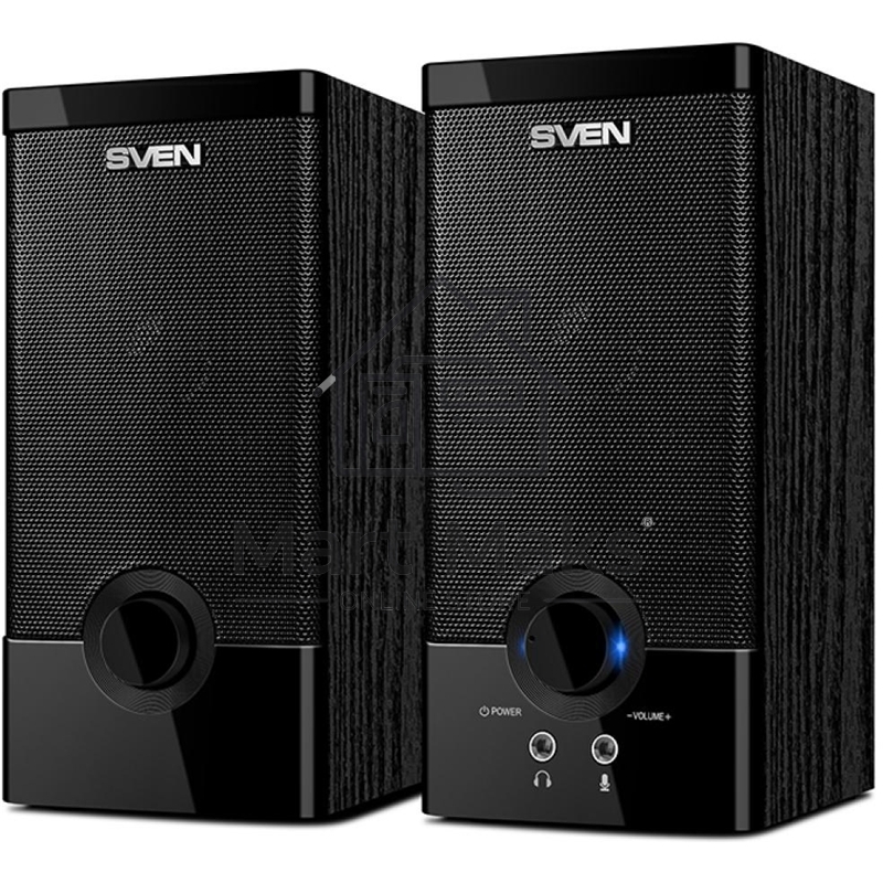 Колонки Sven SPS-603 черный USB-порт ПК, ноутбука или адаптер 5V DC