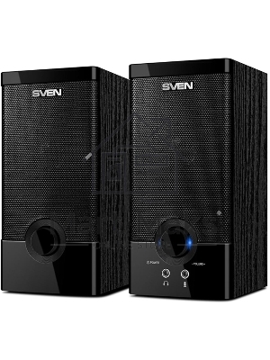 Колонки Sven SPS-603 черный USB-порт ПК, ноутбука или адаптер 5V DC