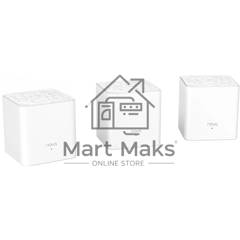 Двухдиапазонная Wi-Fi Mesh система Tenda nova MW3 (3 роутера) АС1200, 2 порта fast ethernet RJ45