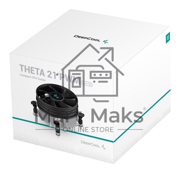 Кулер для процессора DEEPCOOL THETA 21 PWM 1700 черный, 92 мм, алюминий, 2400 об/мин, 30.2 дБ, 4 pin, 95 Вт, 72 мм